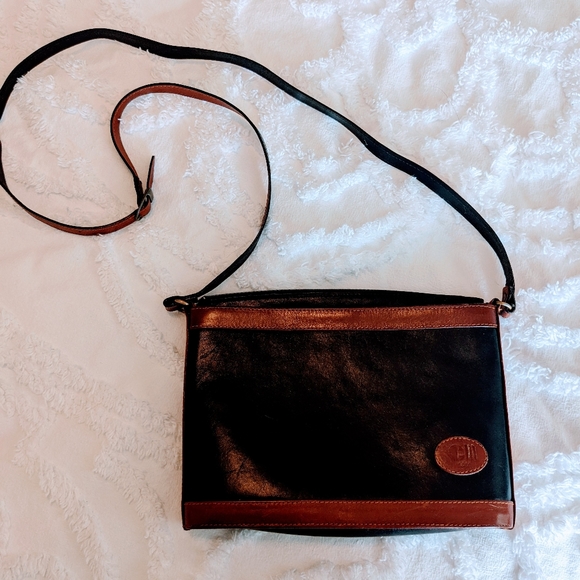 Vintage CM 1966 Genuine Italian Leather Adjustable Crossbody Bag - Picture 5 of 10